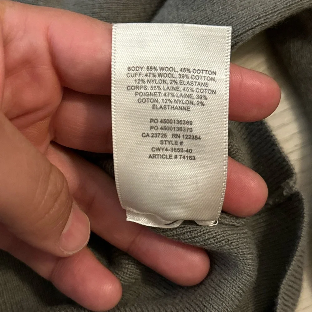 Wilfred Wool/Cotton‎ blend Brown Turtleneck Sweater Large - Picture 7 of 8